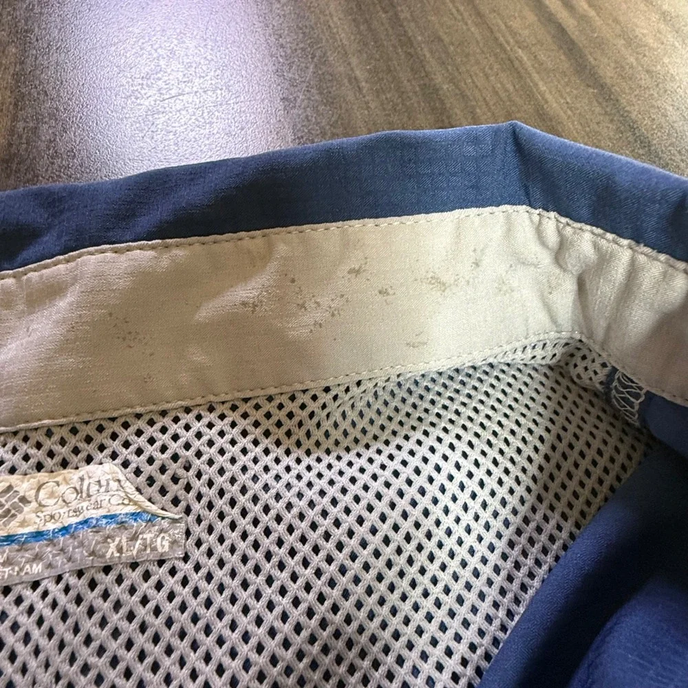 Columbia Men's Long Sleeve Fishing Shirt Omni‎ Shade Blue XL - Picture 4 of 5